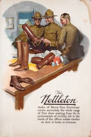 NETTLETON WWI OFFICER'S BOOTS ADVERTISEMENT BY DONALD GARDNER