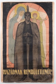 VINTAGE HUNGARIAN PROPAGANDA POSTER