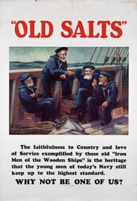 2 US NAVY RECRUITMENT POSTER BY J. W. BURBANK