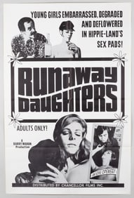 RUNAWAY DAUGHTERS 1968 BARRY MAHON MOVIE POSTER