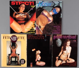 5 VINTAGE X-RATED ADULT FETISH BONDAGE MAGAZINES