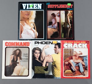 5 VINTAGE X-RATED SPANKING ADULT MAGAZINES