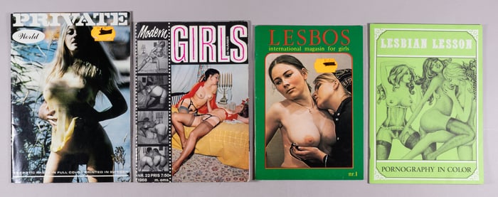 4 CLASSIC X-RATED LESBIAN ADULT MAGAZINES