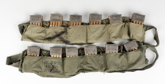 2 VIETNAM WAR M1 GARAND BANDOLIERS