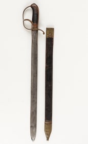 ANTIQUE BRITISH NAVAL CUTLASS WITH SCABBARD