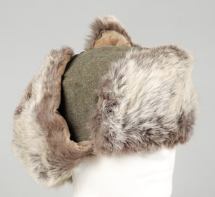 WWII GERMAN HEER RABBIT FUR HAT