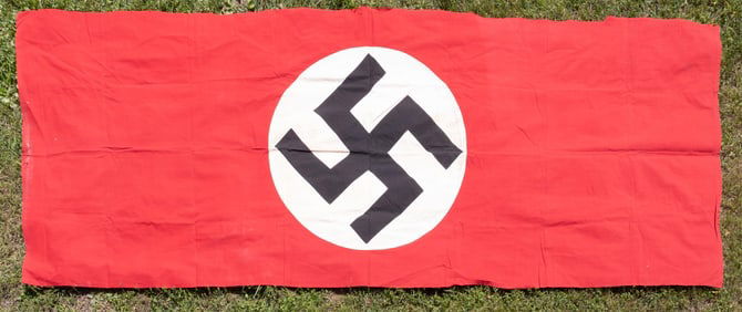 WWII CAPTURED NSDAP PARTY FLAG FROM THE ESTATE OF DOROTHY LAMOUR
