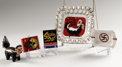 5 WWII ANTI-HITLER PROPAGANDA RELICS