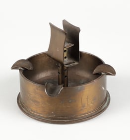 D-DAY NAVAL SHELL SOUVENIR ASHTRAY