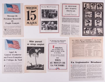 23 WWII PROPAGANDA LEAFLETS
