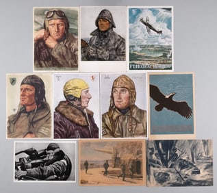 10 WWII GERMAN LUFTWAFFE PROPAGANDA POSTCARDS
