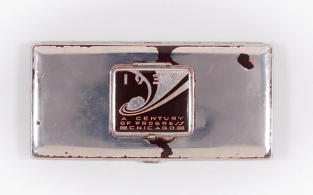 1933 CHICAGO WORLD'S FAIR CIGARETTE AND COMPACT CASE