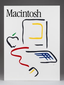 ORIGINAL LARGE 1984 APPLE MACINTOSH 'PICASSO' DEALER SIGN