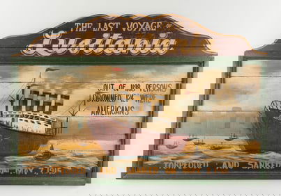SINKING OF THE LUSITANIA 3D WOODEN WALL ART