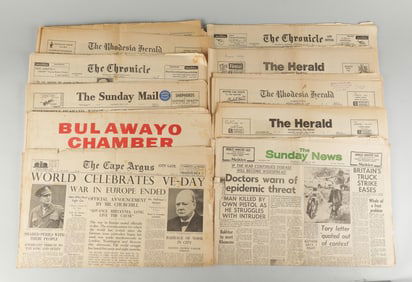 34 VINTAGE RHODESIAN NEWSPAPER