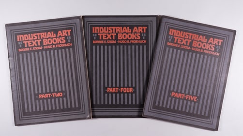 3 ANTIQUE INDUSTRIAL ART TEXT BOOKS