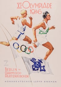 1936 OLYMPICS CRUISE LINE MENU HOHLWEIN