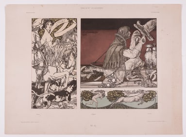 GERLACHS ALLEGORIAN CARL OTTO CZESCHLA LITHOGRAPH