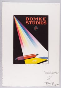 ANTIQUE LINOLEOGRAPH ADVERTISEMENT DOMKE STUDIOS