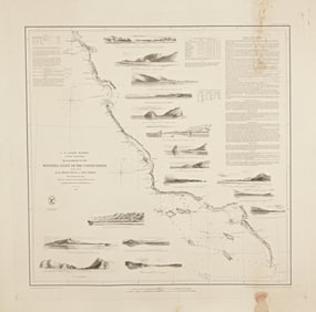 2 ANTIQUE CALIFORNIA U.S. COAST SURVEY MAPS