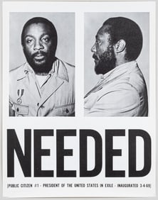 DICK GREGORY 'PRESIDENT IN EXILE NEEDED' POSTER