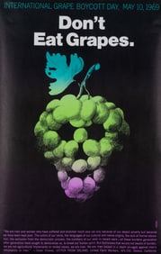 CESAR CHAVEZ GRAPE BOYCOTT POSTER