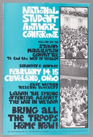 ANTI VIETNAM WAR STUDENT PROTEST POSTER