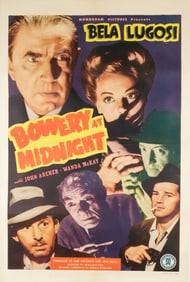BOWERY AT MIDNIGHT (1942) ONE-SHEET MOVIE POSTER