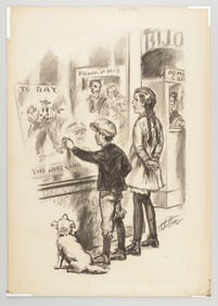 ORIGINAL CHARCOAL ARTWORK H. SUTTON