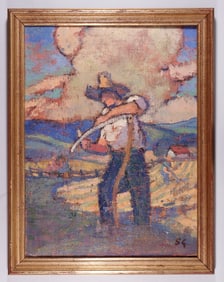BERNHARD STAFFORD GOOD OIL PAINTING