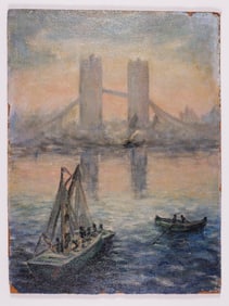 OIL PAINTING OF LONDON BRIDGE