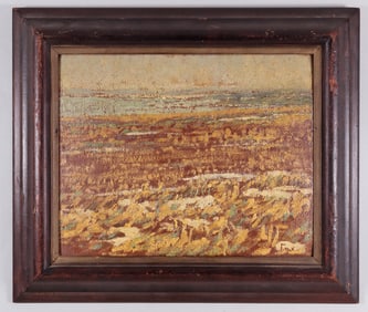 ANTIQUE SELDON FOX FRAMED OIL PAINTING