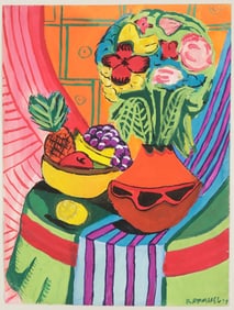 ORIGINAL STILL LIFE FRUIT ACRYLIC PAINTING