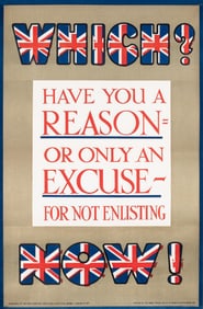 WHICH? NOW! WWI BRITISH RECRUITMENT POSTER