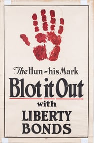 THE HUN HIS MARK WWI LIBERTY BONDS POSTER