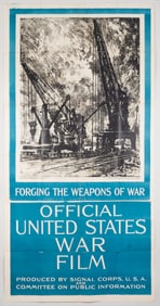 WWI FORGING THE WEAPONS OF WAR JOSEPH PENNELL 3-SHEET POSTER