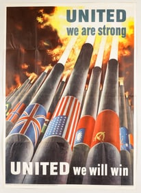 WWII UNITED NATIONS PROPAGANDA POSTER BY HENRY KOERNER