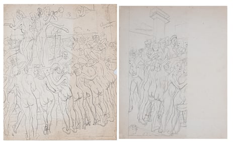 ORIGINAL NAVAL CELEBRATION SKETCH LYLE JUSTIS