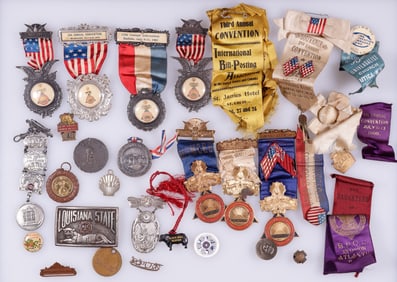 14 ANTIQUE AMERICAN CONVENTION MEDALS