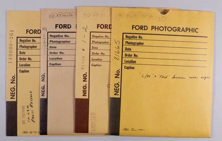 28 VINTAGE FORD ADVERTISING NEGATIVES AND PHOTO PRINTS