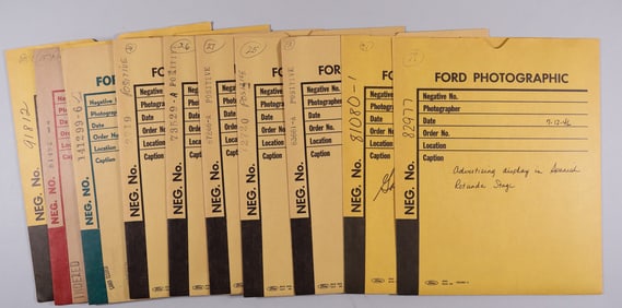 34 VINTAGE FORD NEGATIVES AND PHOTO PRINTS