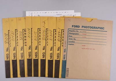 29 FORD ADVERTISING CONCEPT NEGATIVES AND PHOTO PRINTS