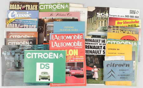 VINTAGE CITROEN MAGAZINES AND POSTERS [60 PIECES]