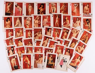 VINTAGE 1950S NUDE ADULT PIN-UP CHEESECAKE PLAYING CARD DECKS