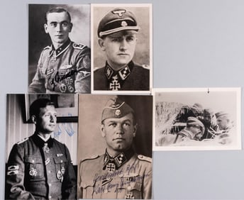 5 WAFFEN-SS KNIGHTS CROSS RECIPIENTS