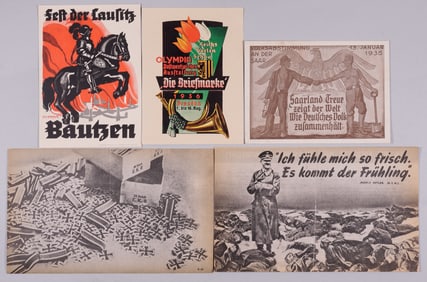 3 THIRD REICH PROPAGANDA POSTCARDS