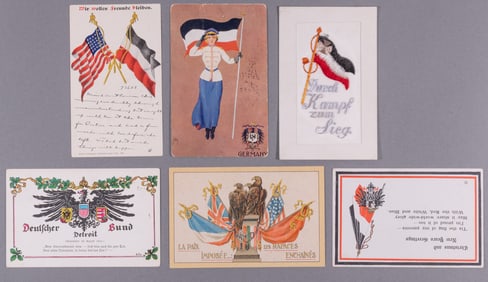 6 GERMAN-AMERICAN BUND POSTCARDS