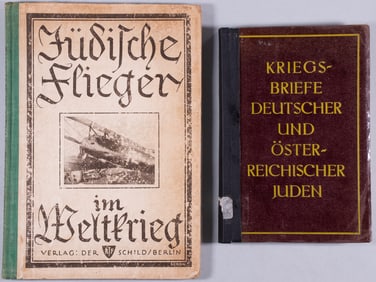 2 WWI GERMAN BOOKS ON JEWISH SOLDIERS