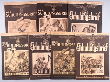 7 ISSUES DER SCHULUNGSBRIEF THIRD REICH TEACHING PROPAGANDA MAGAZINE