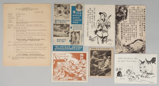 6 KOREAN WAR PROPAGANDA LEAFLETS
